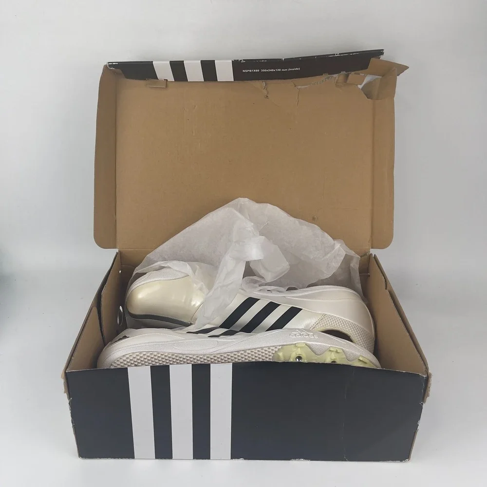 Adidas LJ Track and Field Shoes Men's 14.5 Beige White Zip Up 915399 with Spikes